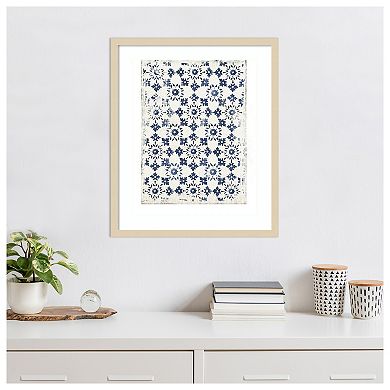 Navy Geo Iii By Aimee Wilson Wood Framed Wall Art Print