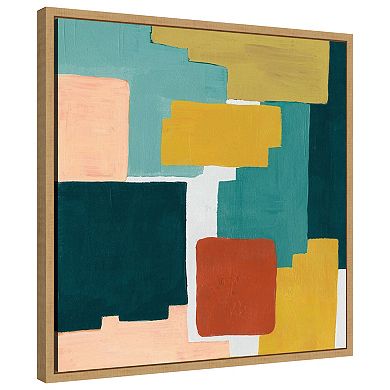 Block Abstract Ii By Grace Popp Framed Canvas Wall Art Print