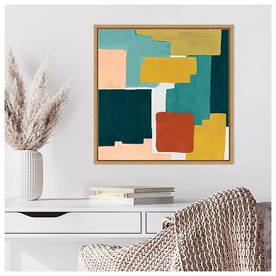 Block Abstract Ii By Grace Popp Framed Canvas Wall Art Print