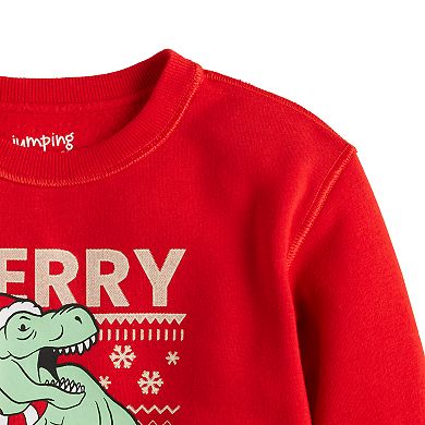 Toddler Boy & Boys 4-12 Jumping Beans® Adaptive Merry Rex-Mas Christmas Graphic Sweatshirt