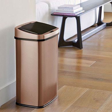 13-gallon Stainless Steel Kitchen Trash Can With Motion Sensor Lid