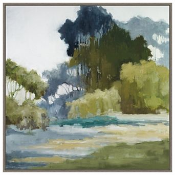 Bean Fields Tall Trees By Jacqueline Ellens Framed Canvas Wall Art Print