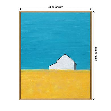 Its A Barn By Jan Weiss Framed Canvas Wall Art Print