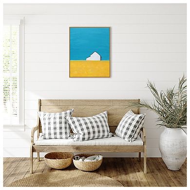 Its A Barn By Jan Weiss Framed Canvas Wall Art Print