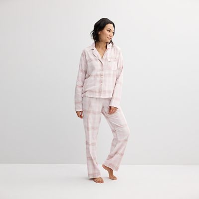 Women's Sonoma Goods For Life® Flannel Notch Pajama Top