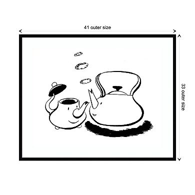 Illustration From Key To Cooking Wood Framed Wall Art Print