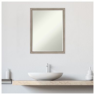 Salon Petite Bevel Wood Bathroom Wall Mirror