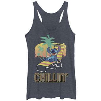 Disney's Lilo & Stitch Chillin' Stitch Tri-Blend Juniors' Racerback Graphic Tank Top