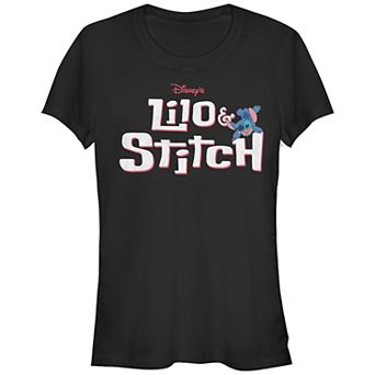 Disney's Lilo & Stitch Title Logo Stitch Juniors' Graphic Tee