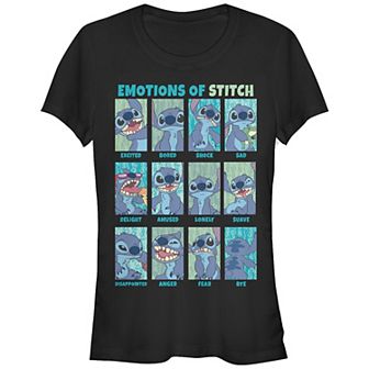 Disney's Lilo & Stitch Emotions Of Stitch Juniors' Graphic Tee