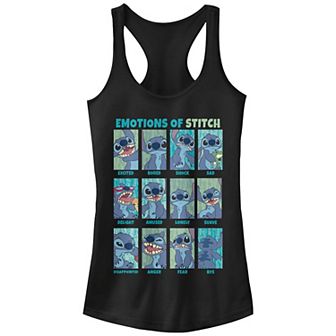 Disney's Lilo & Stitch Emotions Of Stitch Juniors' Racerback Graphic Tank Top