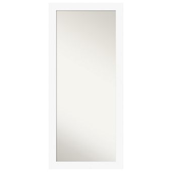 Basic Wood Non Beveled Full Length Floor Leaner Mirror