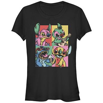 Disney's Lilo & Stitch Pop Art Stitch Portraits Juniors' Graphic Tee