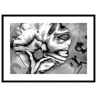 Abstract Flower No 1 November By Richard Booth Wood Framed Wall Art Print