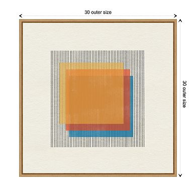 Midcentury Modern Squares No 1 By The Miuus Studio Framed Canvas Wall Art Print