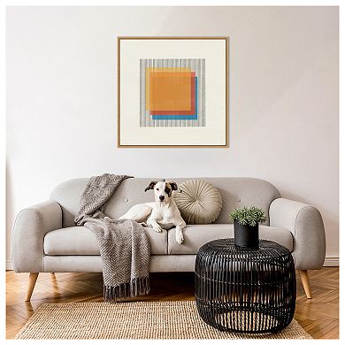 Midcentury Modern Squares No 1 By The Miuus Studio Framed Canvas Wall Art Print