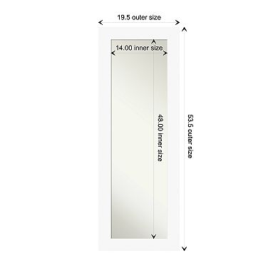 Basic Wood Non-beveled On The Door Mirror Full Length Mirror