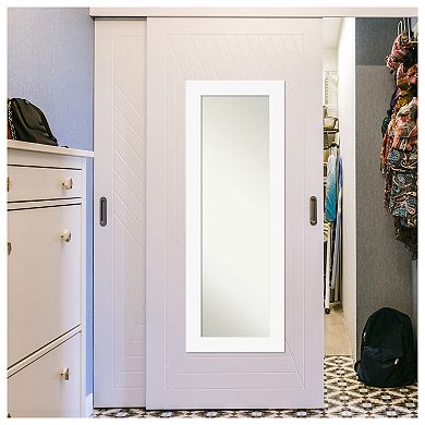 Basic Wood Non-beveled On The Door Mirror Full Length Mirror