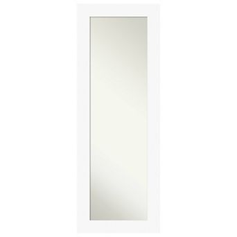 Basic Wood Non-beveled On The Door Mirror Full Length Mirror