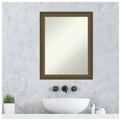 Blaine Light Bronze Narrow Non-beveled Bathroom Wall Mirror