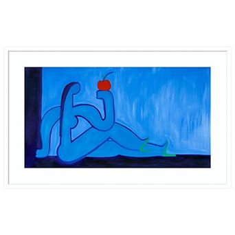 Eve And The Apple By Cristina Rodriguez Wood Framed Wall Art Print