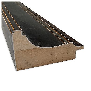 Villa Oil Rubbed Bronze Non-beveled Wood Bathroom Wall Mirror