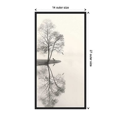 Tranquil Tree By Nicholas Bell Framed Canvas Wall Art Print