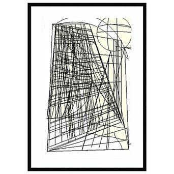 Graphic Landscape By Alex Caminker Wood Framed Wall Art Print