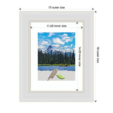 Flair Soft White Narrow Picture Frame, Photo Frame, Art Frame - Matted