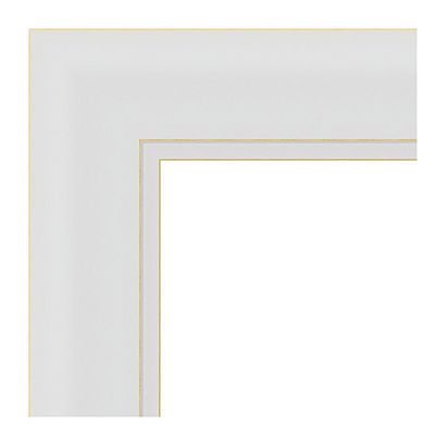 Flair Soft White Narrow Picture Frame, Photo Frame, Art Frame - Matted