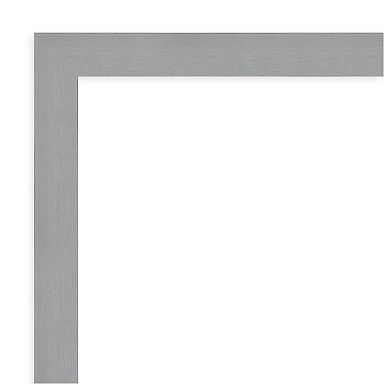 Brushed Nickel Picture Frame, Photo Frame, Art Frame - Matted