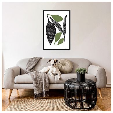 Seasons Black And Green By Statement Goods Framed Canvas Wall Art Print