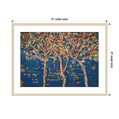 Rivers Edge By Peter Davidson Wood Framed Wall Art Print