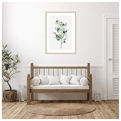 Tender Sprout I (eucalyptus) By Eva Watts Wood Framed Wall Art Print