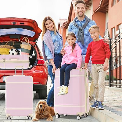 Merax 4-piece Hardshell Luggage Set and Cosmetic Case Spinner