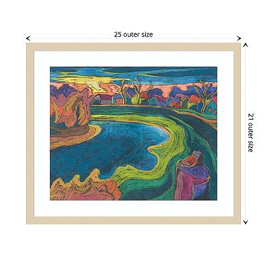 Countryside Embrace By Marta Martonfibenke Wood Framed Wall Art Print
