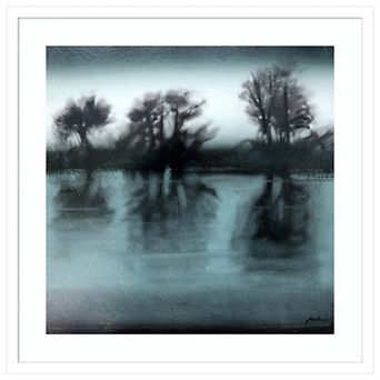 Flood With Trees By Paul Powis Wood Framed Wall Art Print