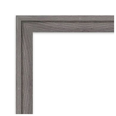 Florence Grey Non-beveled Bathroom Wall Mirror