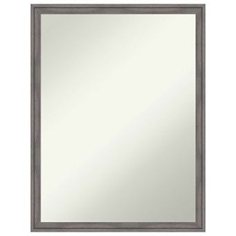 Florence Grey Non-beveled Bathroom Wall Mirror