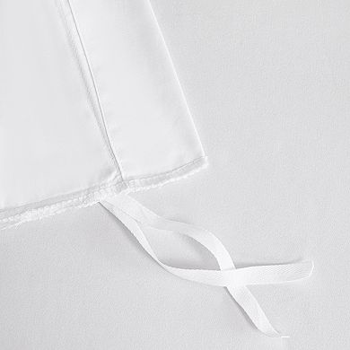 Graceful Double Linear Embroidery 500 Thread Count Cotton Sateen Duvet Cover Set