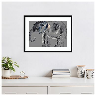 Elephant By Alex Caminker Wood Framed Wall Art Print