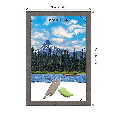 Rustic Plank Grey Narrow Picture Frame, Photo Frame, Art Frame