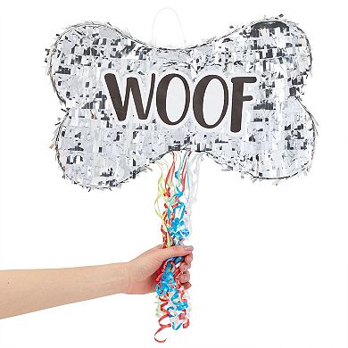 Small Pull String Puppy Pinata, Dog Bone Decorations For Party, 16.8 X 10 X 3 In