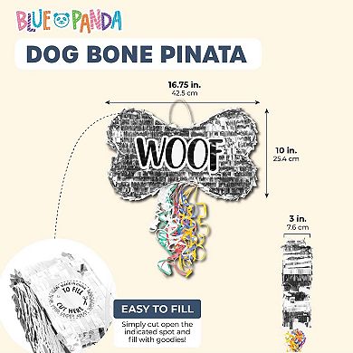 Small Pull String Puppy Pinata, Dog Bone Decorations For Party, 16.8 X 10 X 3 In