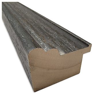 Upcycled Brown Grey Beveled Wood Framed Bathroom Wall Mirror