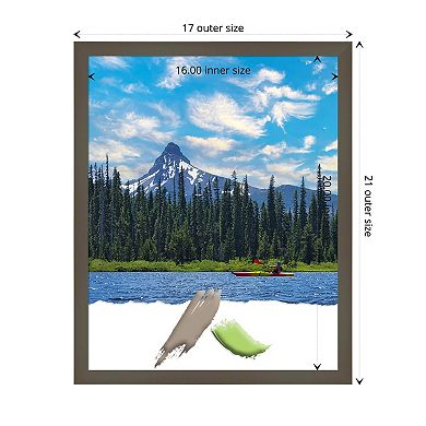 Svelte Clay Grey Wood Picture Frame, Photo Frame, Art Frame
