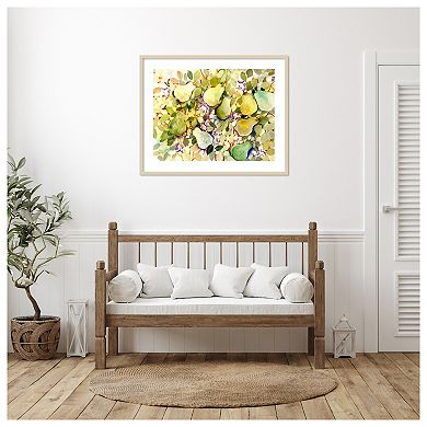 Pears By Neela Pushparaj Wood Framed Wall Art Print