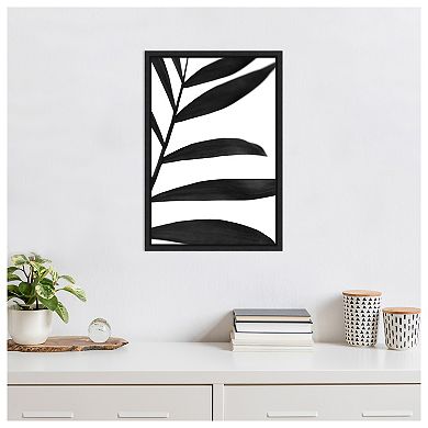 Black Palms V By Renee W. Stramel Framed Canvas Wall Art Print