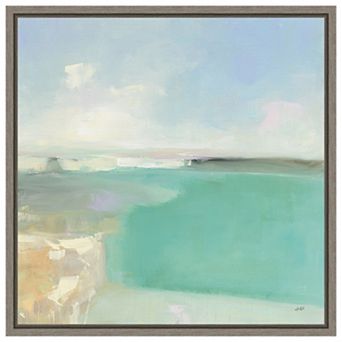 Summer Coastline By Julia Purinton Framed Canvas Wall Art Print