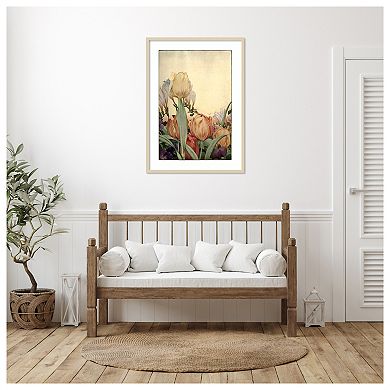 Garden Fantasy I Tulip Wood Framed Wall Art Print